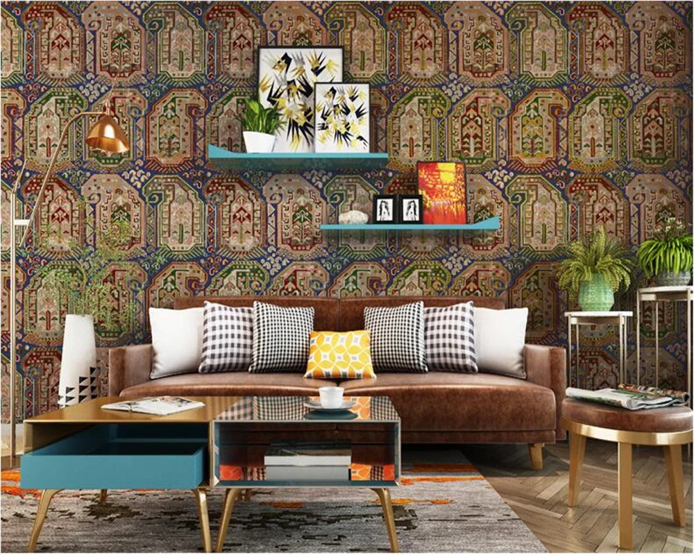 

Винтажные обои beibehang с ностальгией, этнический стиль, Юго-Восточная Азия, гостиная, крыльцо, ресторан, кафе, обои 3d