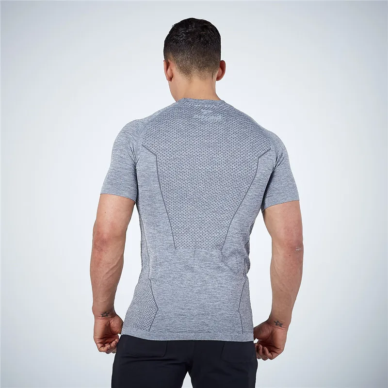 GITF New Sport Shirt Running T Men Gym bodybuilding Fitness Clothing Quick drying Tight T-Shirt men |