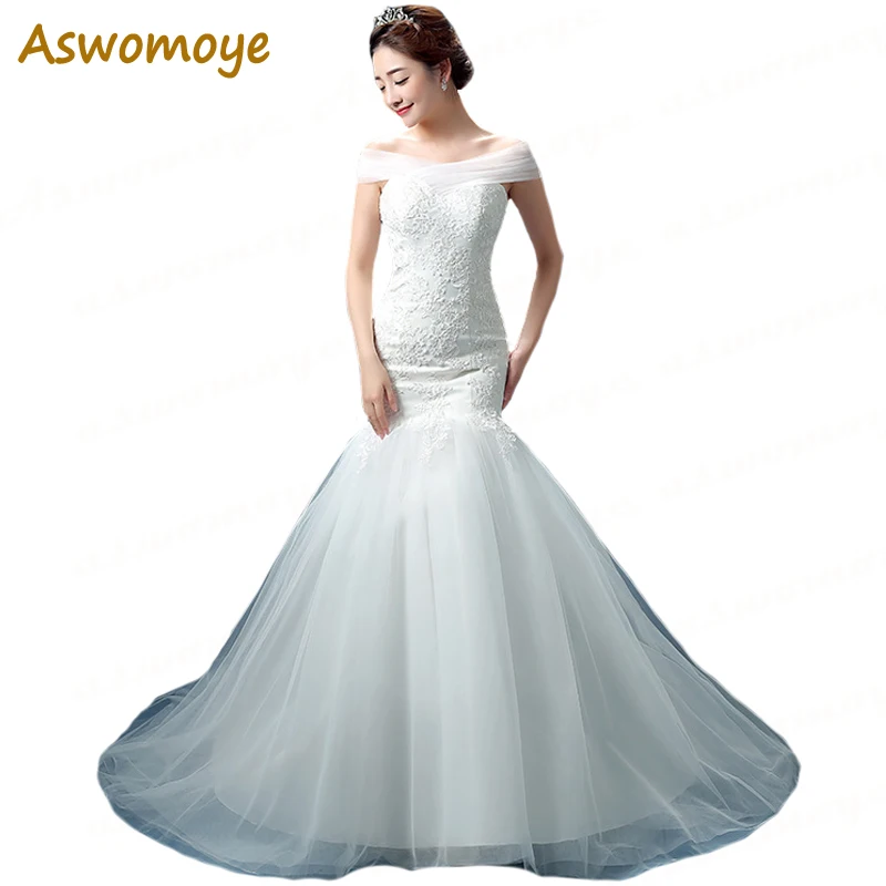 2018 New Fashion Mermaid Wedding Dress Sleeveless Sexy Beaded Lace Wedding Dresses Sweep Train Custom Made vestidos de noiva