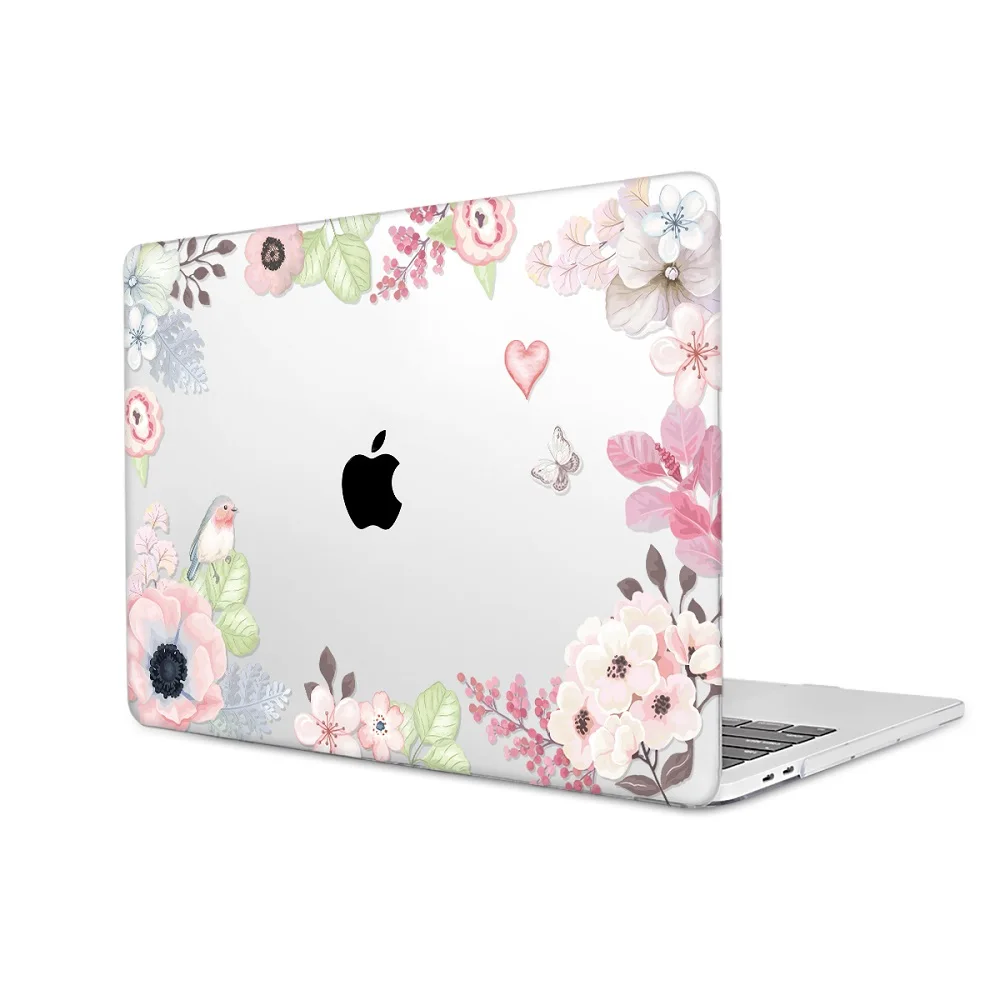 Чехол с цветочным принтом для Macbook Air 13 2018 новейшая версия Прочный чехол ноутбука