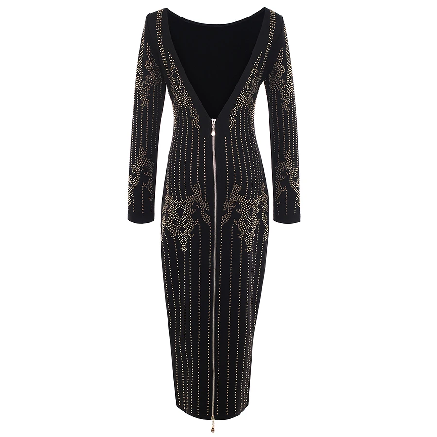 Женское модельное платье с длинным рукавом дизайнерское в стиле барокко