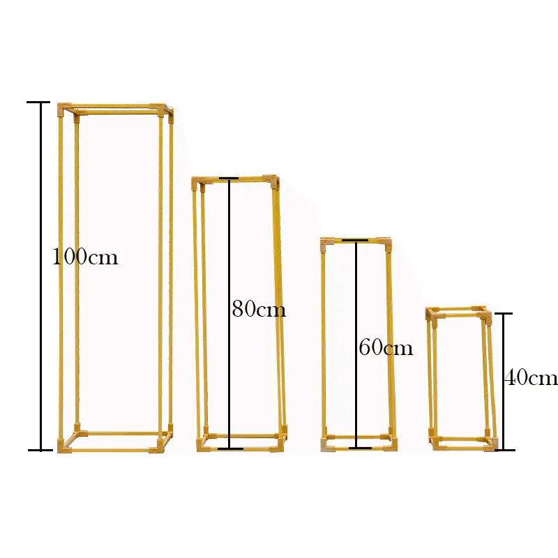 10 шт./лот вазы Золотая/белая подставка для цветов металлическая дорожная