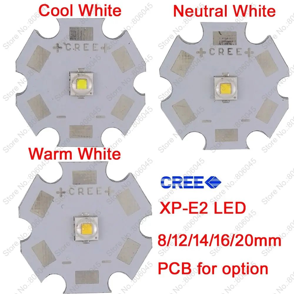 5x Cree 5 Вт XPE2 XP E2 высокомощный светодиодный излучатель диода на 8 мм/10 мм/12 мм/14 мм/16