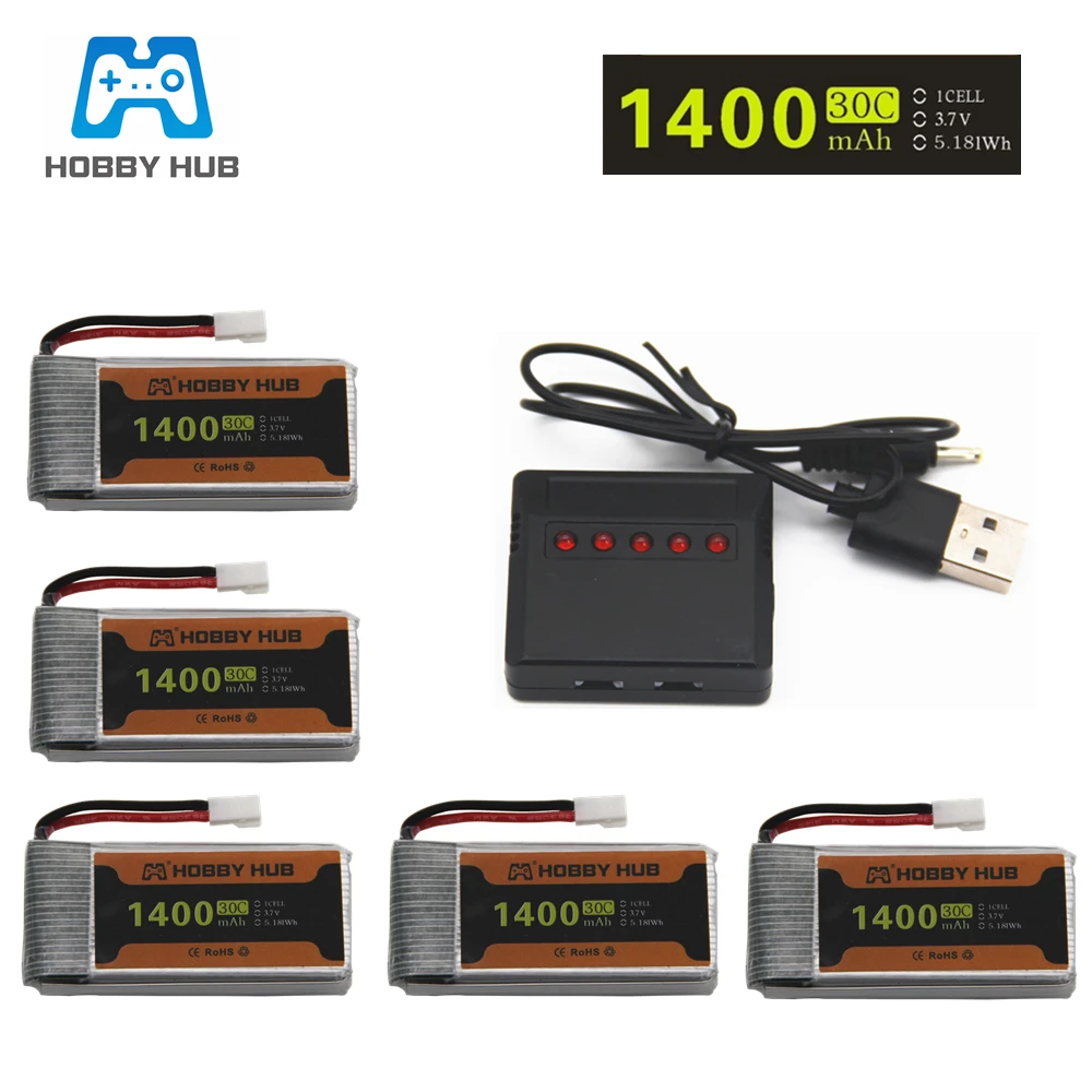 1400 мАч 3 7 В lipo аккумулятор для SYMA X5 X5S X5C X5SC X5SH X5SW с 5IN1 зарядное устройство