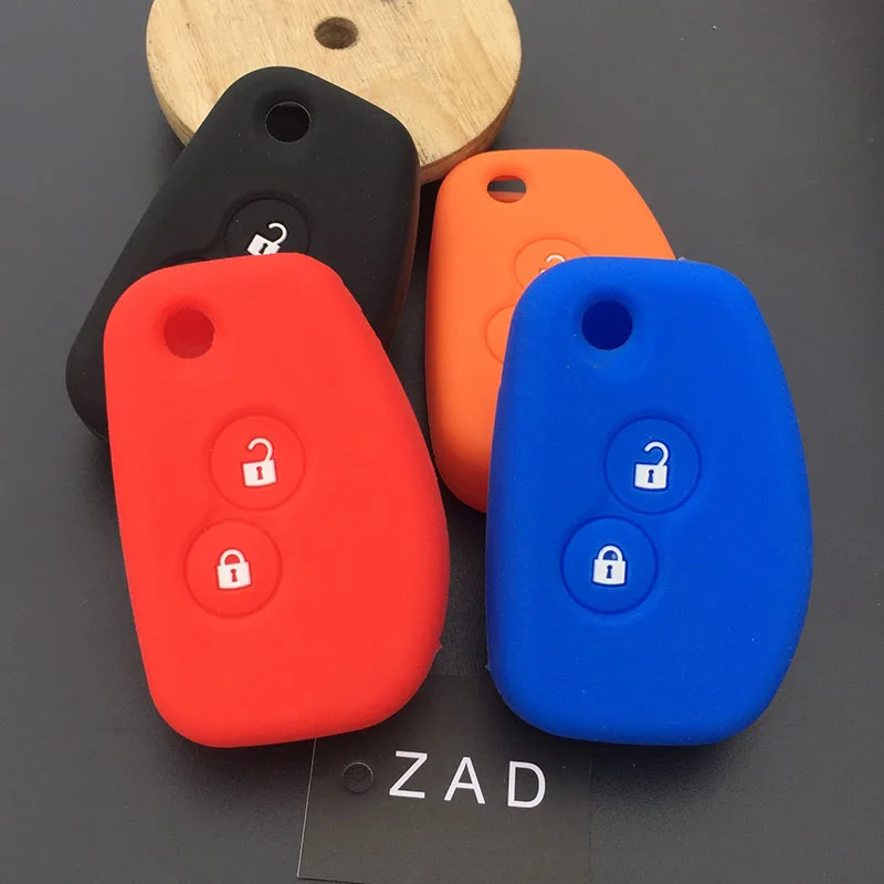 ZAD силиконовый резиновый чехол для ключа автомобиля RENAULT Clio Modus Espace 2 Кнопка |
