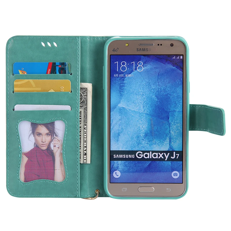 Nephy роскошный кожаный Световой Полный чехол для телефона для Samsung Galaxy J3 J5 J7 J1 премьер-профессионал крышка чехол для корпуса Корпус