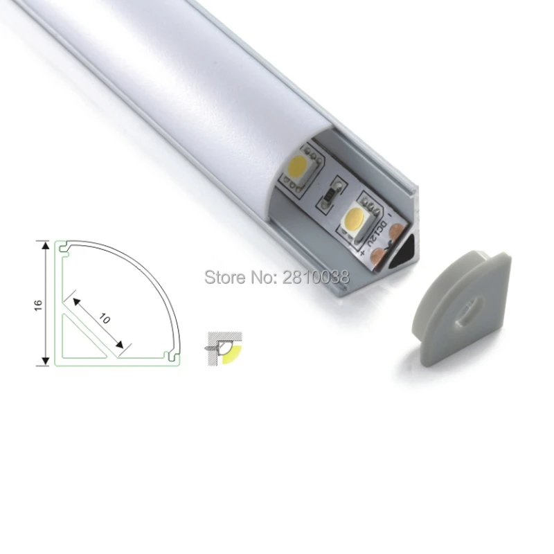 20 x 1M Sets/Lot 90 corner shape aluminum profile for led and 60 degree beam angle led aluminium profile for ceiling wall