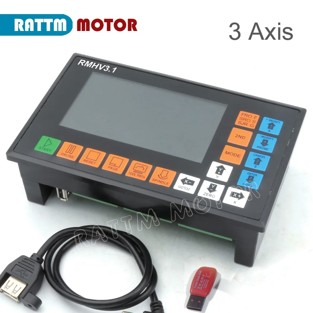 

3 Axis CNC Motion controller 500KHz off-line operation for CNC Router Engraving Milling Machine supports servo stepper motor