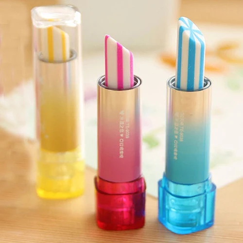 Милый Детский губная помада в форме ластик для студентов Канцтовары