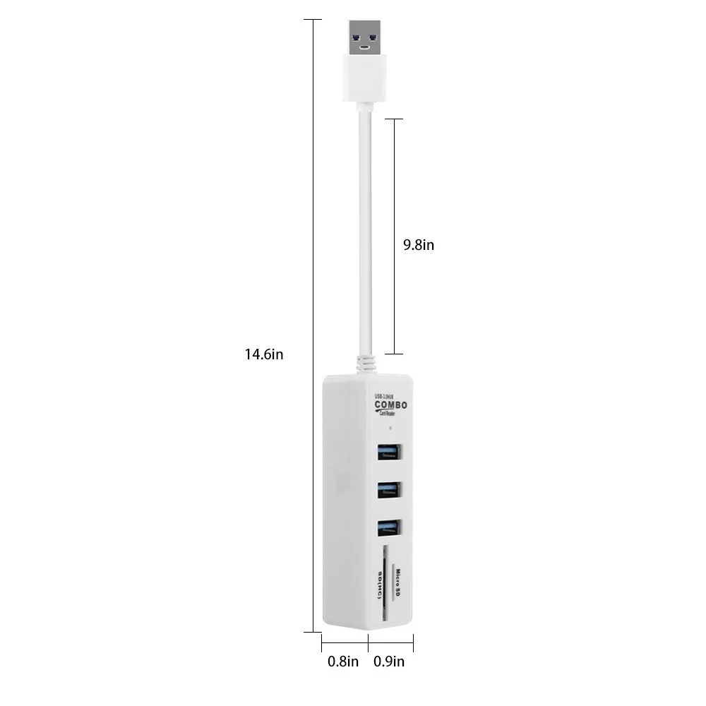 Адаптер Usb 3 0 с портами и кардридером для Sd/Tf карт|USB-хабы| |
