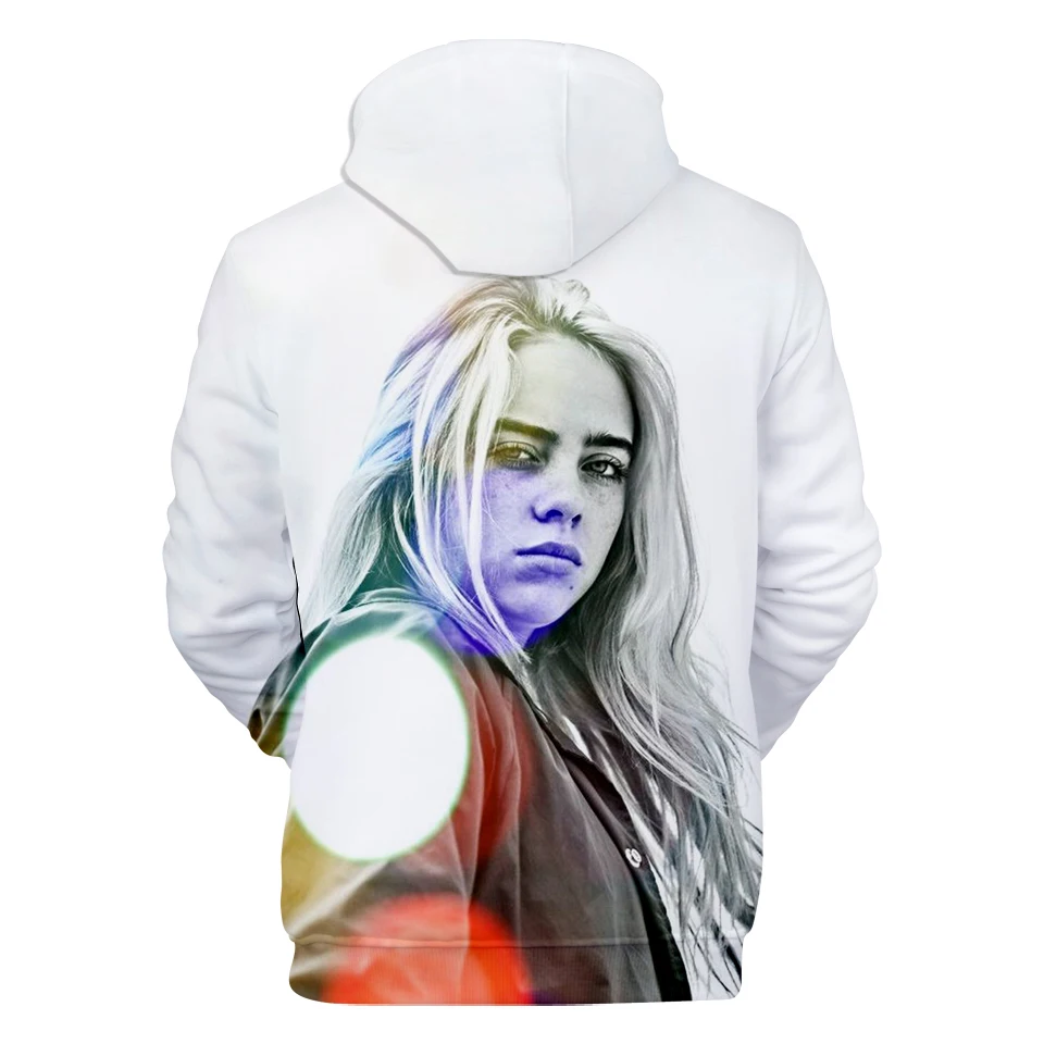 Лидер продаж, толстовка с капюшоном с 3D принтом Billie Eilish, Мужская/Женская толстовка для отдыха в стиле хип-хоп, худи с модным принтом Billie Eilish
