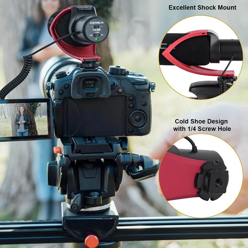 Comica V30 PRO видео микрофон направленный конденсатор интервью Запись для Canon Nikon sony DSLR
