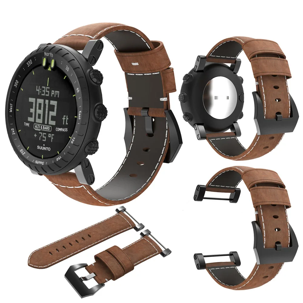 Коричневый ремешок для часов из натуральной кожи Crazy Horse смарт-часов SUUNTO Core