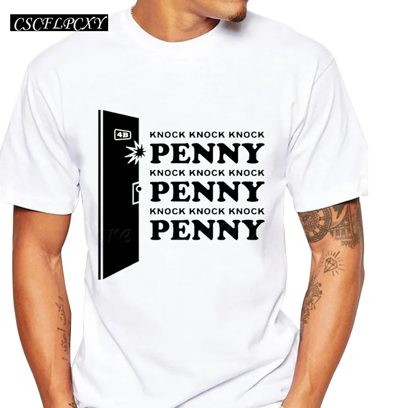 Футболка с принтом The BIG BANG Theory penny sheldon's Tock модные повседневные футболки