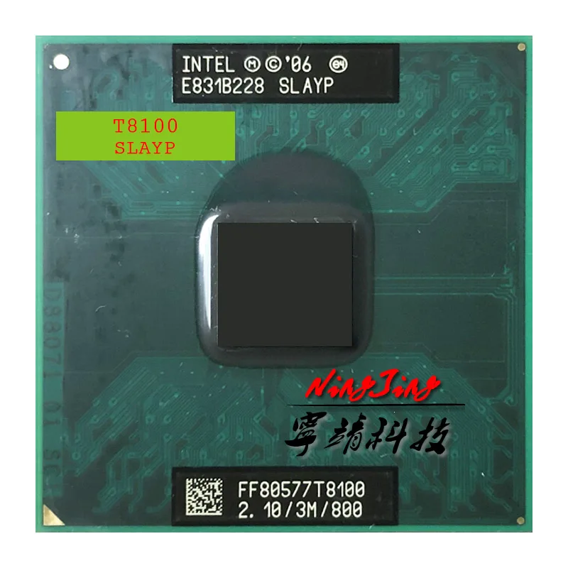 Процессор Intel Core 2 Duo T8100 SLAUU SLAYZ 1 ГГц двухъядерный двухпотоковый ЦПУ процессор 3 Мб