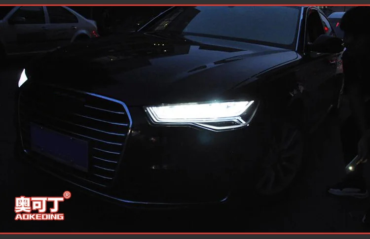 AKD автомобильный Стайлинг для A6 фары 2013- обновление A6L все светодиодный фары DRL Hid головной фонарь Ангел глаз биксеноновый луч аксессуары