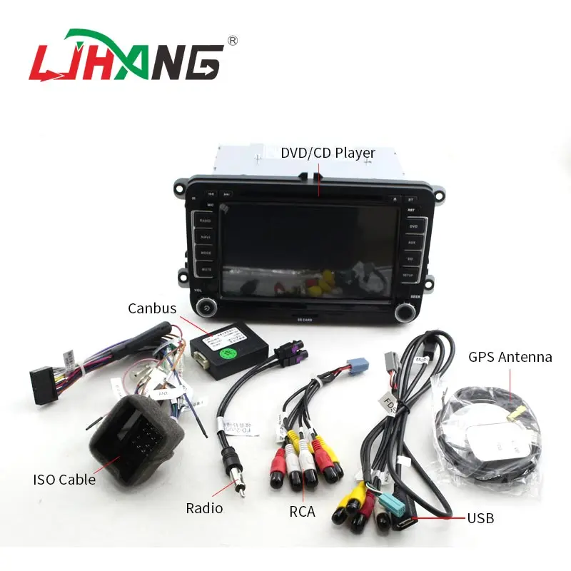 LJHANG автомобильный dvd плеер для VW Passat B6 Jetta T5 Tiguan Octavia Fabia SEAT Leon GOLF multimedia 2 Din