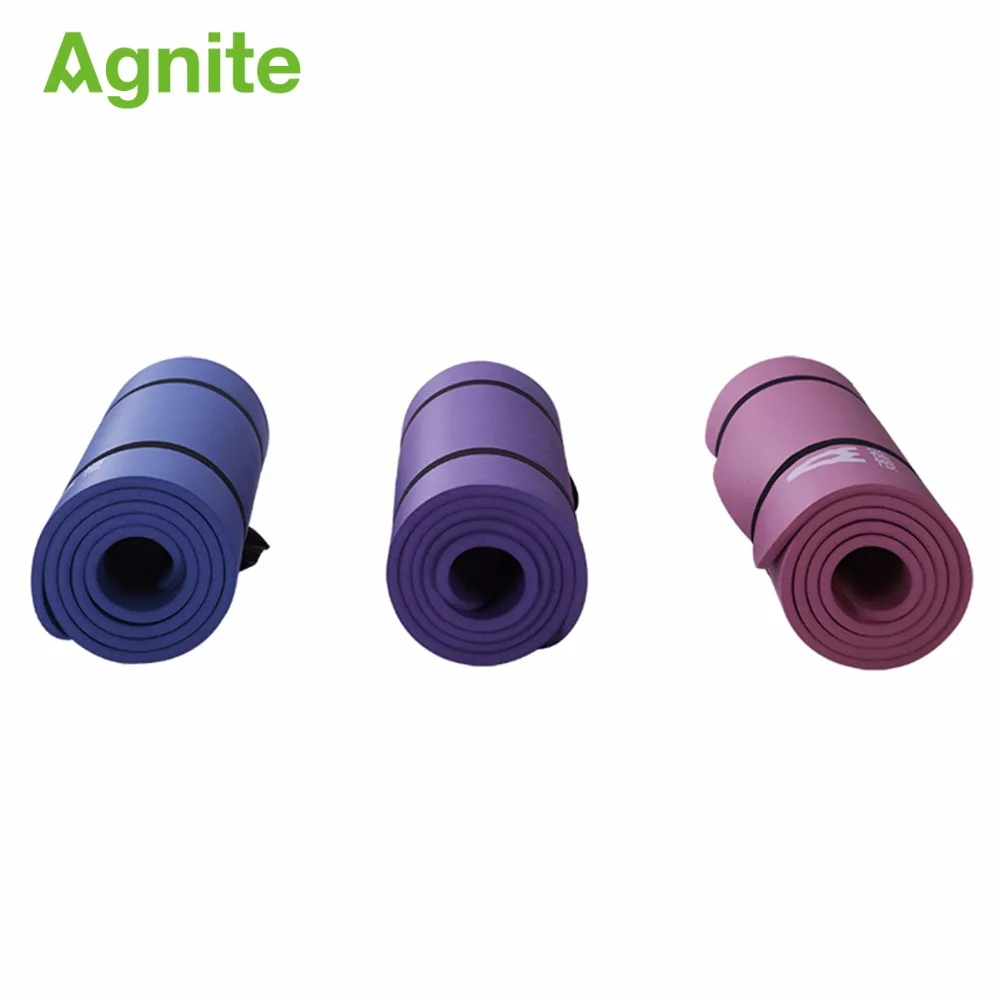 Agnite 4174 Профессиональный Противоскользящий NBR коврик для йоги 10 мм фитнеса