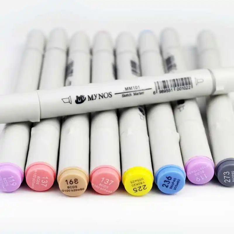 Myons 24 шт. Цвета Copic Маркеры Стандартные Краски Marker Раскраски Постоянный Цвет
