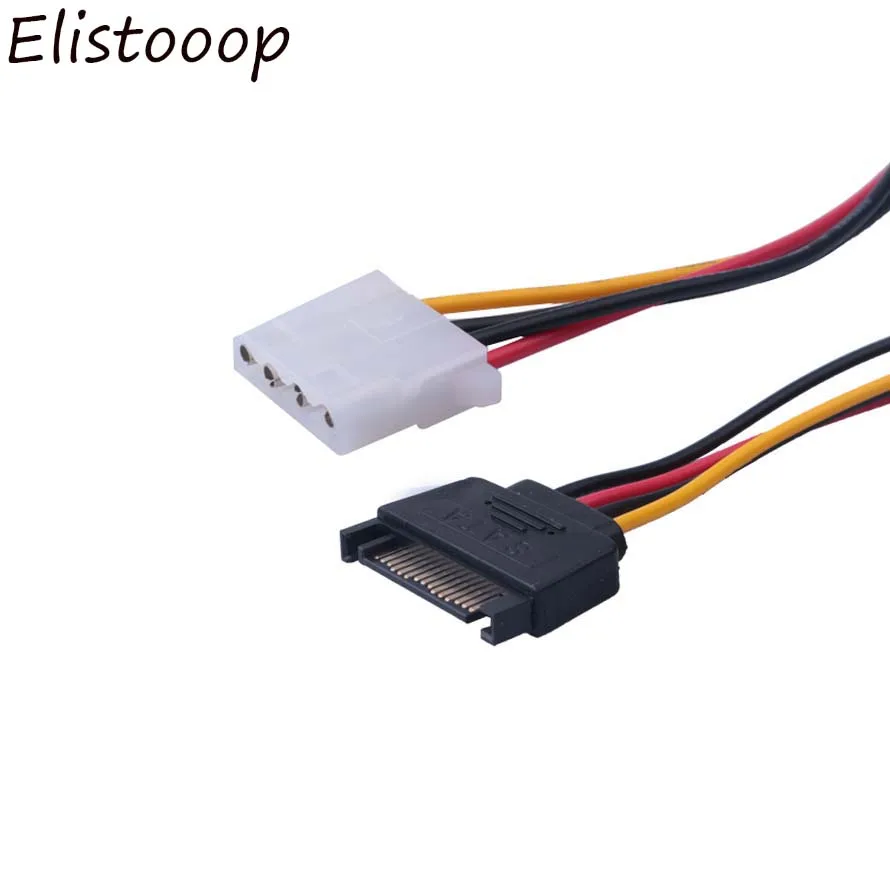 Elistooop 15 Pin SATA папа к Molex IDE 4 Женский адаптер удлинитель Кабель Питания|Коннекторы и