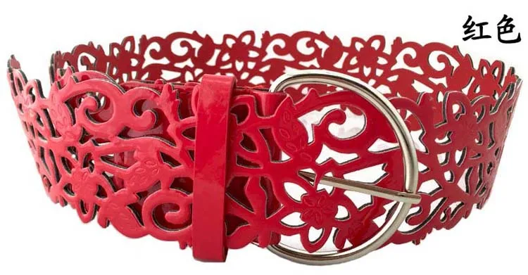 Женский широкий пояс модный универсальный с резным узором и цветами|cummerbund women|belts