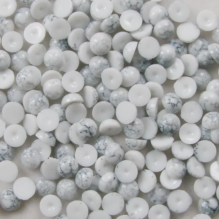 Полукруглые бирюзовые бусины с плоской задней стороной 1000 шт. 4 мм для шитья