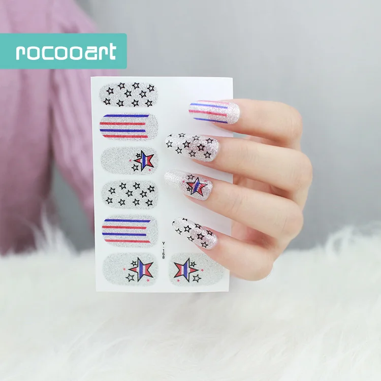 1 шт., Модные накладные накладки для ногтей, клейкие наклейки для ногтей, цветные самоклеющиеся фольги для ногтей, декоративные художественные наклейки - Цвет: Y5168