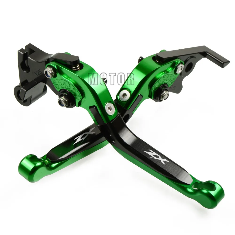 CNC мотоциклетные регулируемые складные рычаги тормозной муфты для Kawasaki ZX636R/ZX6RR
