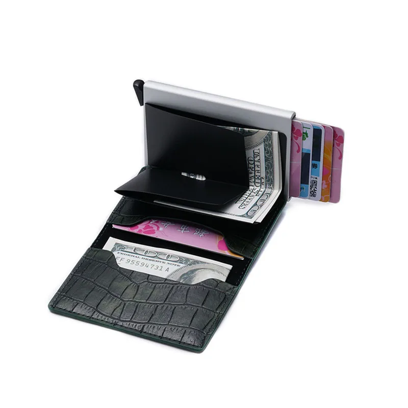 Новинка Противоугонный мужской держатель для кредитных карт RFID алюминиевый