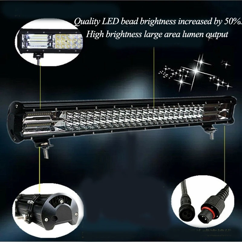 1 шт. автомобильные фасветильник фары дальнего света для авто 20 дюймов 3 ряда 288 Вт