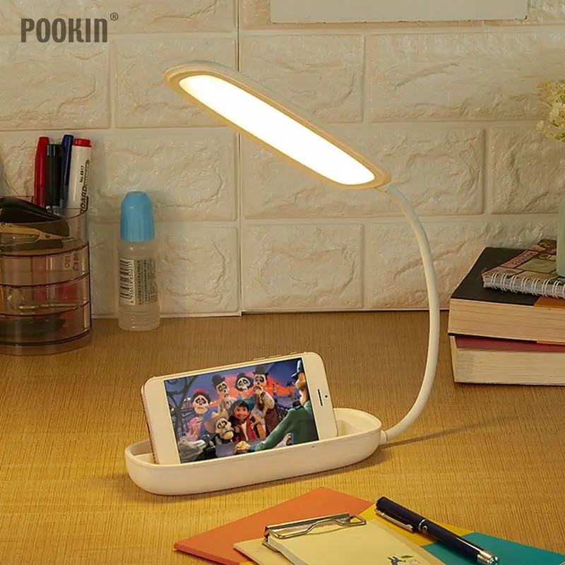 Светодиодный USB перезаряжаемый портативный книжный светильник с регулируемой