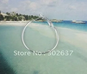 

Круглые серьги-кольца с серебряной пластиной, 32 шт., 34 мм #20713