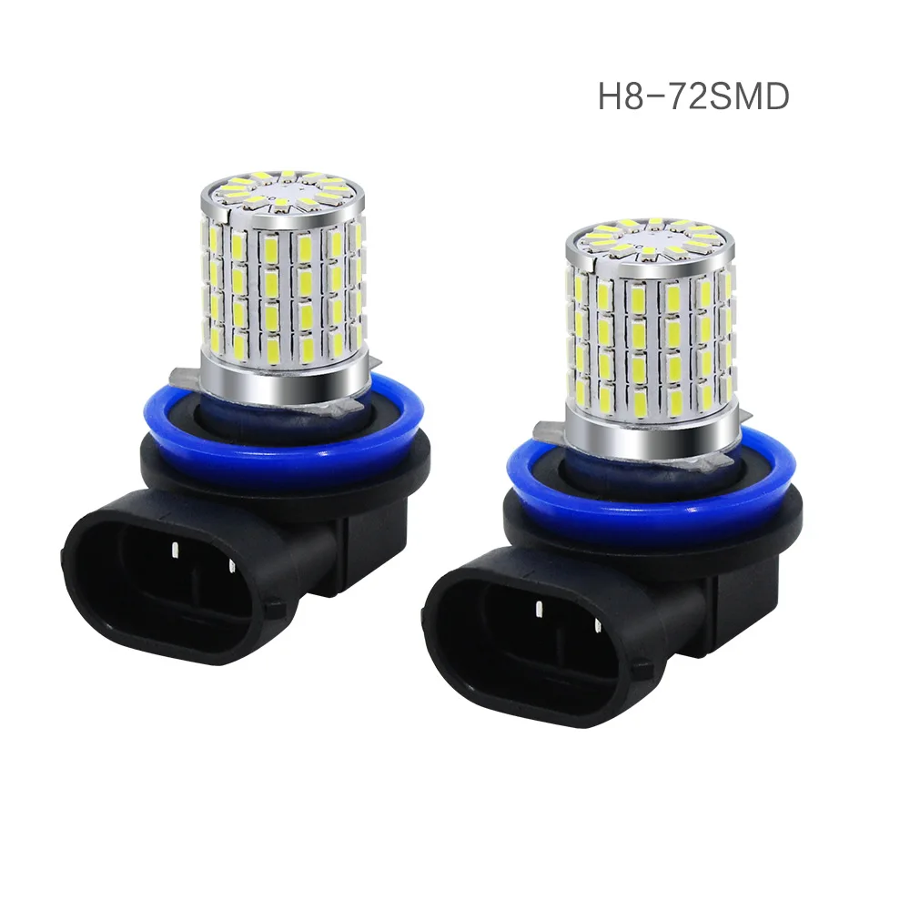 10 шт. H11 9005 9006 HB3 HB4 H16 5202 светодиодные лампы сверхъярсветодиодный 72SMD 3014