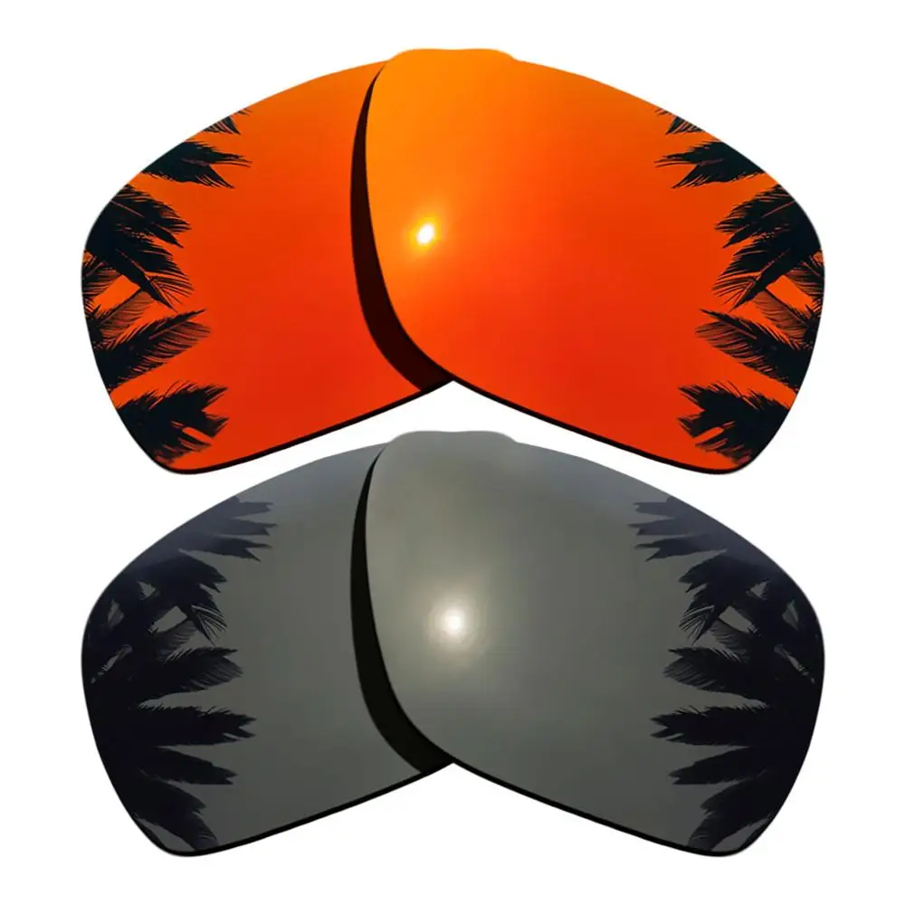 Orange Red-Black Поляризованные зеркальные линзы для замены покрытия для солнцезащитных очков-Оукли отправка 1 рамка разных цветов - Цвет линз: Orange Red-Black