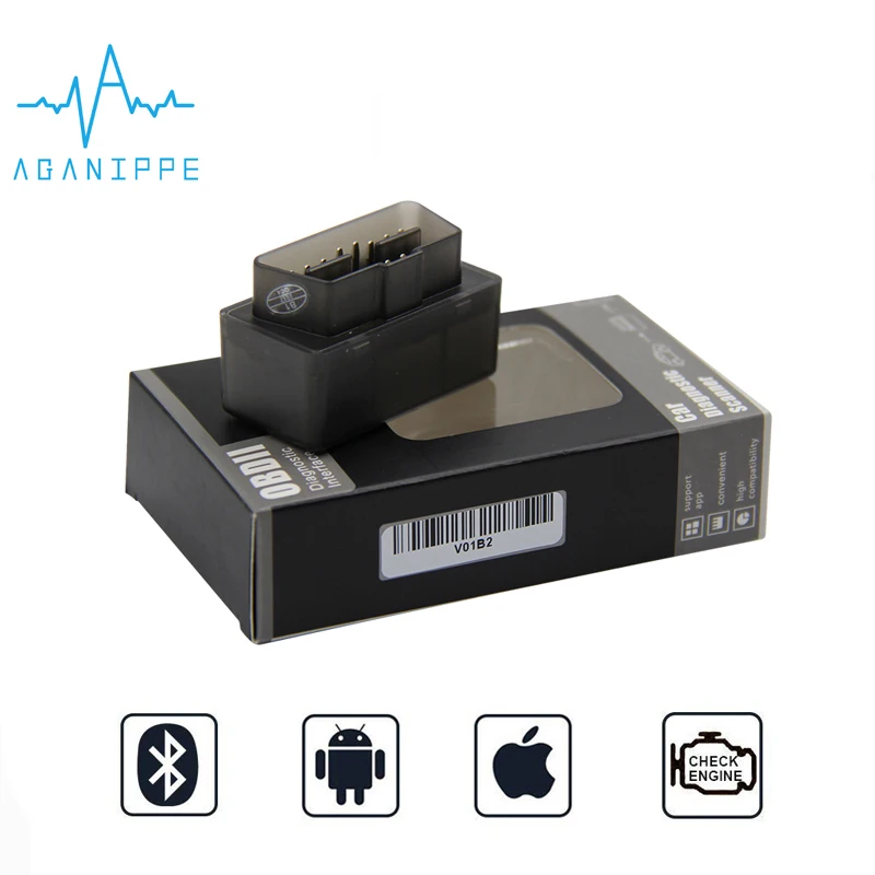 Автомобильный Bluetooth адаптер Aganippe Elm327 V1.5 OBD2 сканер elm 327 1 5 OBD 4 0 автомобильный