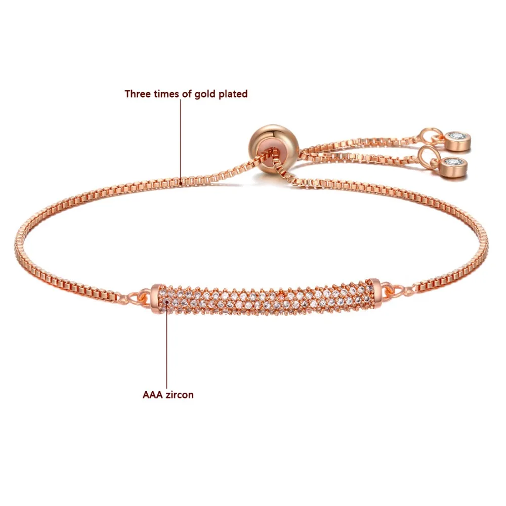 

Felicelia Double Rows Cubic Zirconia Tennis Bracelet For Women Cz Crystal Wedding Jewelry Adjustable Bracelet Fashion, 4 Color