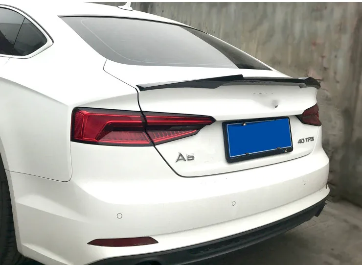 Новый стиль спойлер для багажника бахилы Audi A5 S5 из углеродного волокна Sportback 4