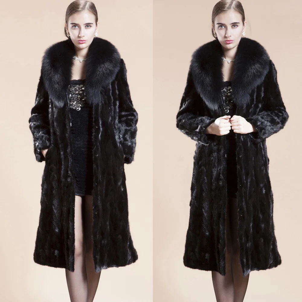 

Faux Fur Coat Women Winter Jacket Fashion Oversize Lapel Warm Trend Outerwear Winter Female Long Coats Casaco Feminino