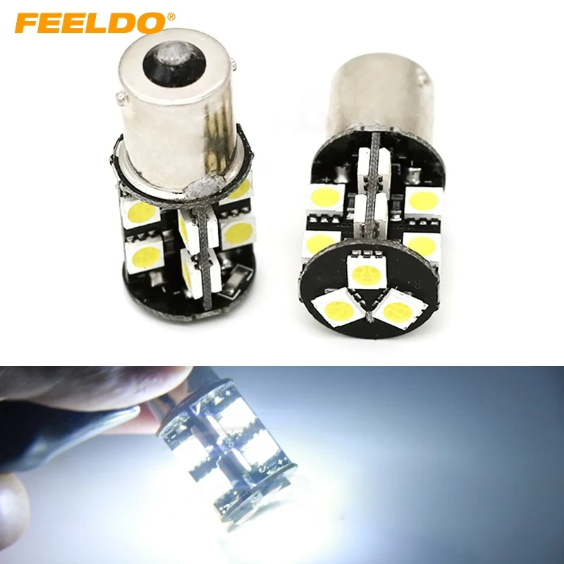 FEELDO 2 шт. белый BA15S 1156 CANBUS 5050 19 SMD светодиодный светильник для автомобиля лампы P21W