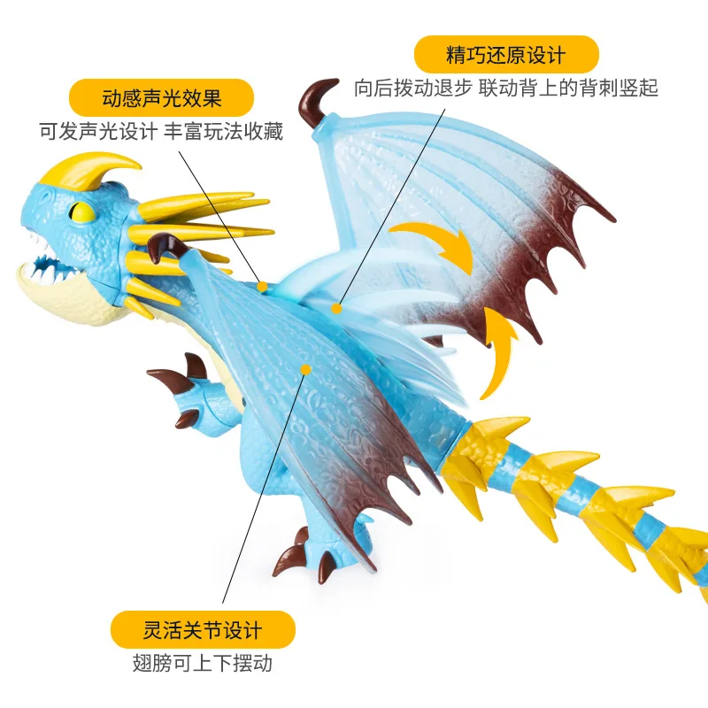 Действие Беззубик драконы Stormfly Hookfang Дракон Домашние животные со звуком и светильник Как приручить дракона 3 светильник Fury Беззубик