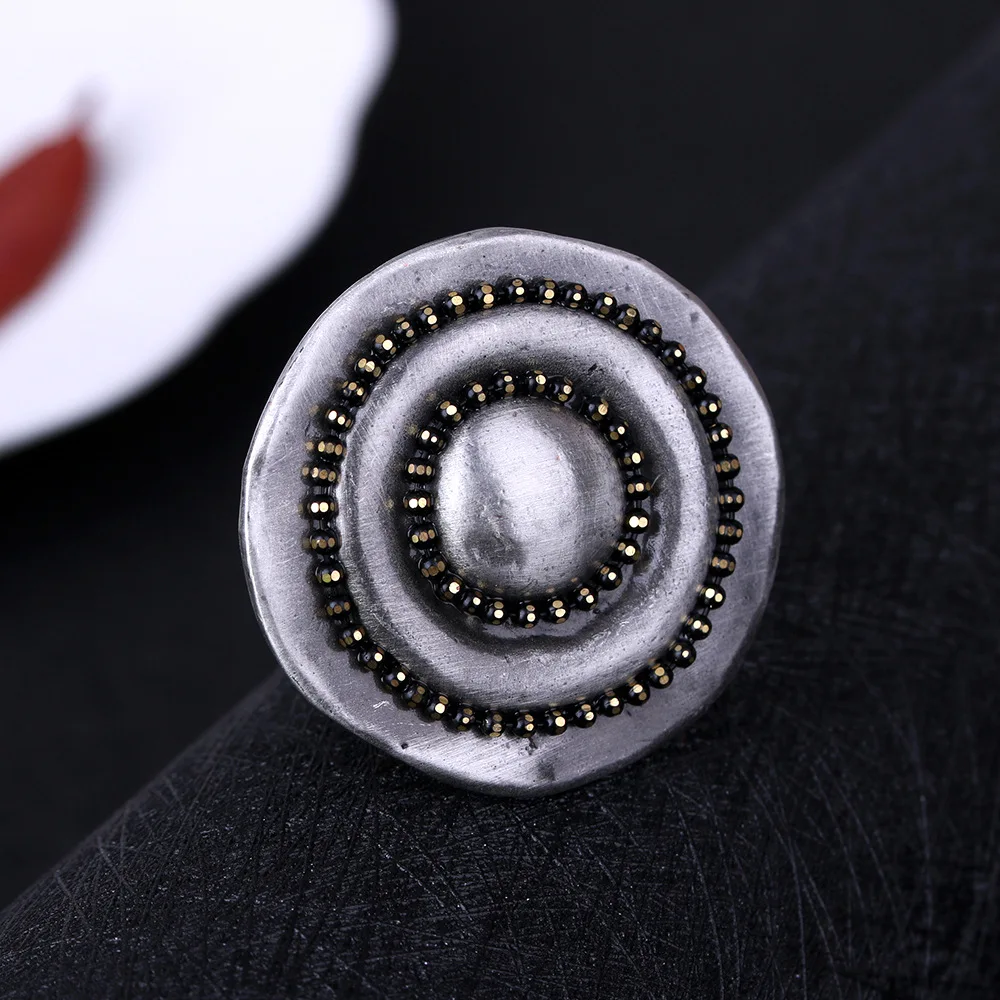

JUJIE Vintage Round Simple Wedding Rhinestone Rings