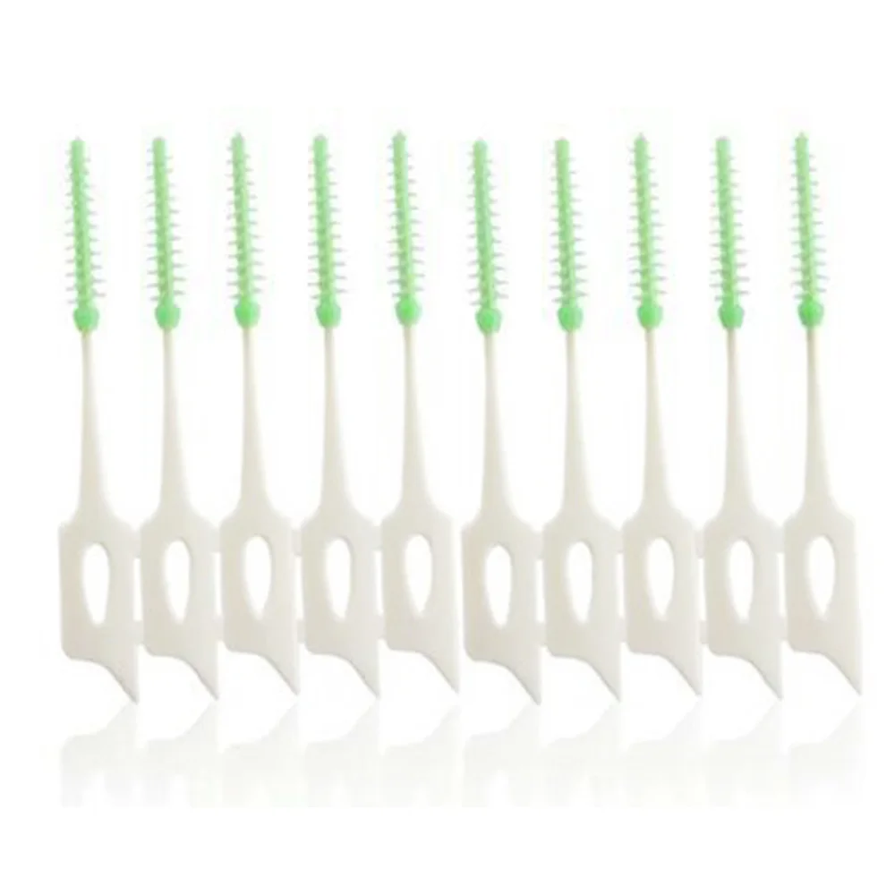 40 шт. межзубные зубные щетки эластичная Массажная жвачка зубочистка|Держатель