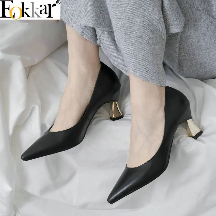Eokkar/Женская обувь в необычном стиле вечерние туфли на высоком каблуке и