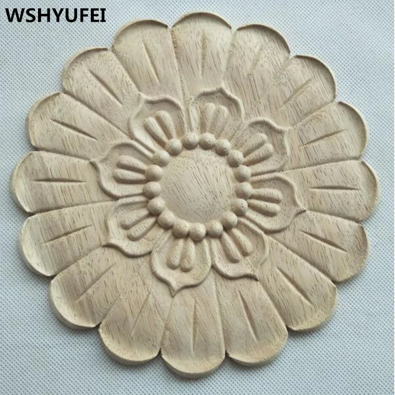 2 шт./лот WSHYUFEI резьба по дереву натуральное дерево аппликации для мебель кабинет