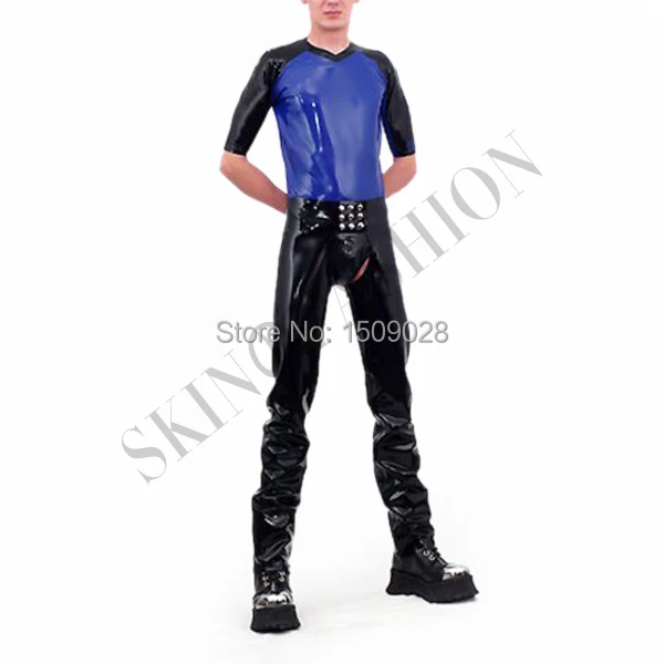 Бесплатная Доставка! Резиновые брюки латексные открытые сексуальные для