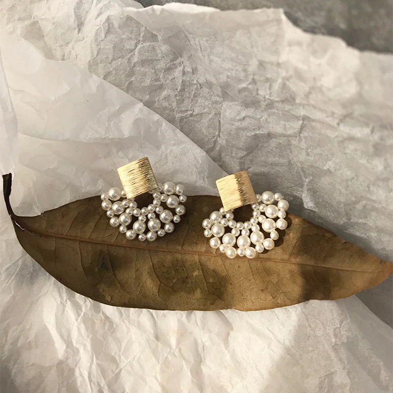 Не вызывает аллергии S925 иглы полый сектор жемчуг из цветного шрусталя с золотыми