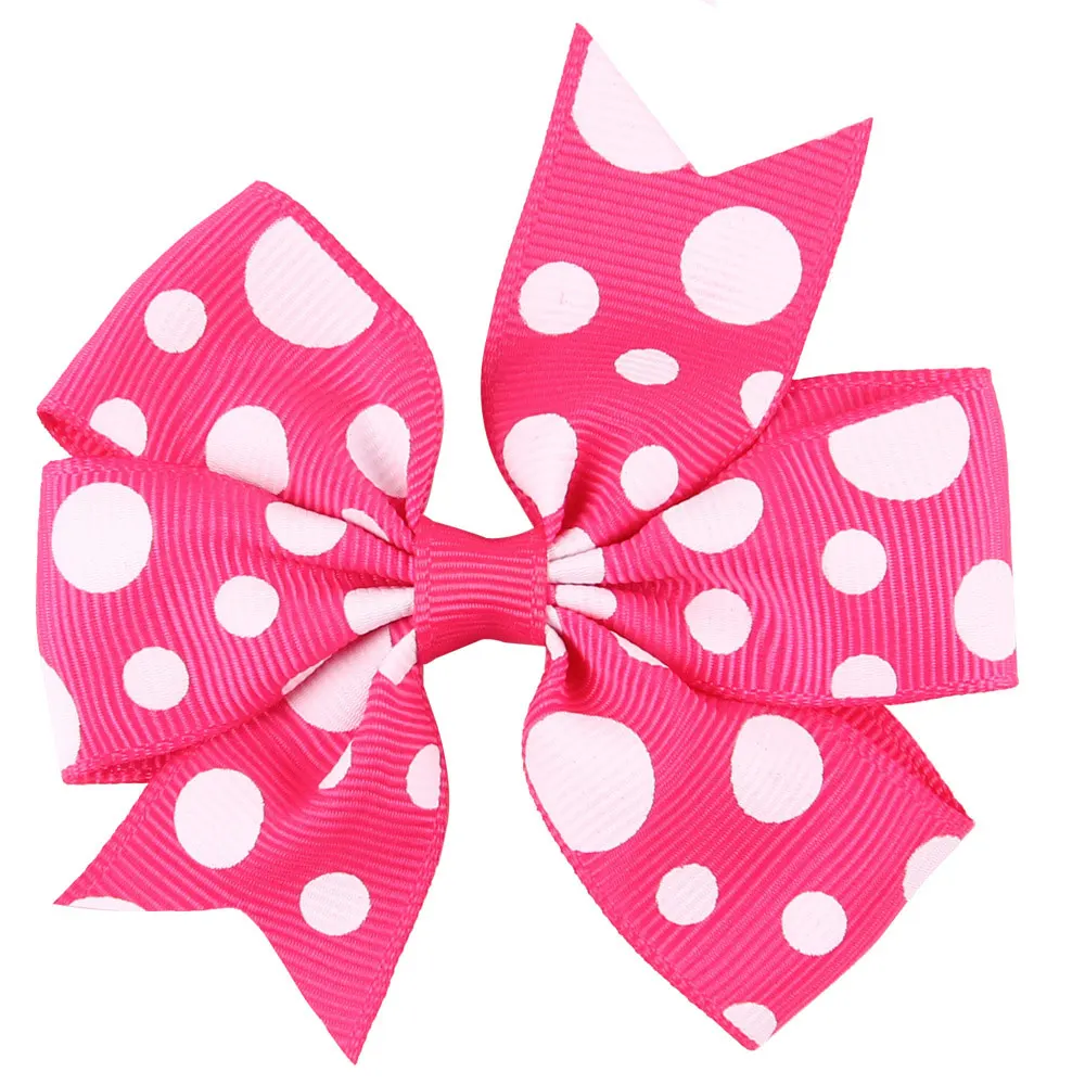 3.5 Inch Baby Girls Hair Bow Grosgrain Ribbons Lined Clip Boutique | Детская одежда и обувь