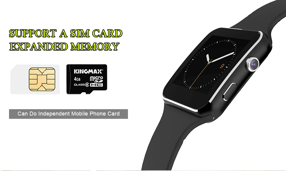 X6 Смарт-часы для мужчин с поддержкой sim-карты TF камера умные часы Bluetooth циферблат с камерой сенсорный экран для IPhone Xiaomi Android IOS