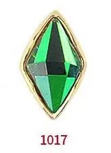 1017-10pcs 10 шт./упак. Подвески дизайн ногтей Стразы Украшения из металлического сплава блестящие Ювелирные изделия из кристаллов 12 видов конструкций 3D Маникюр Аксессуары 6*9 мм - Цвет: 1017-10pcs