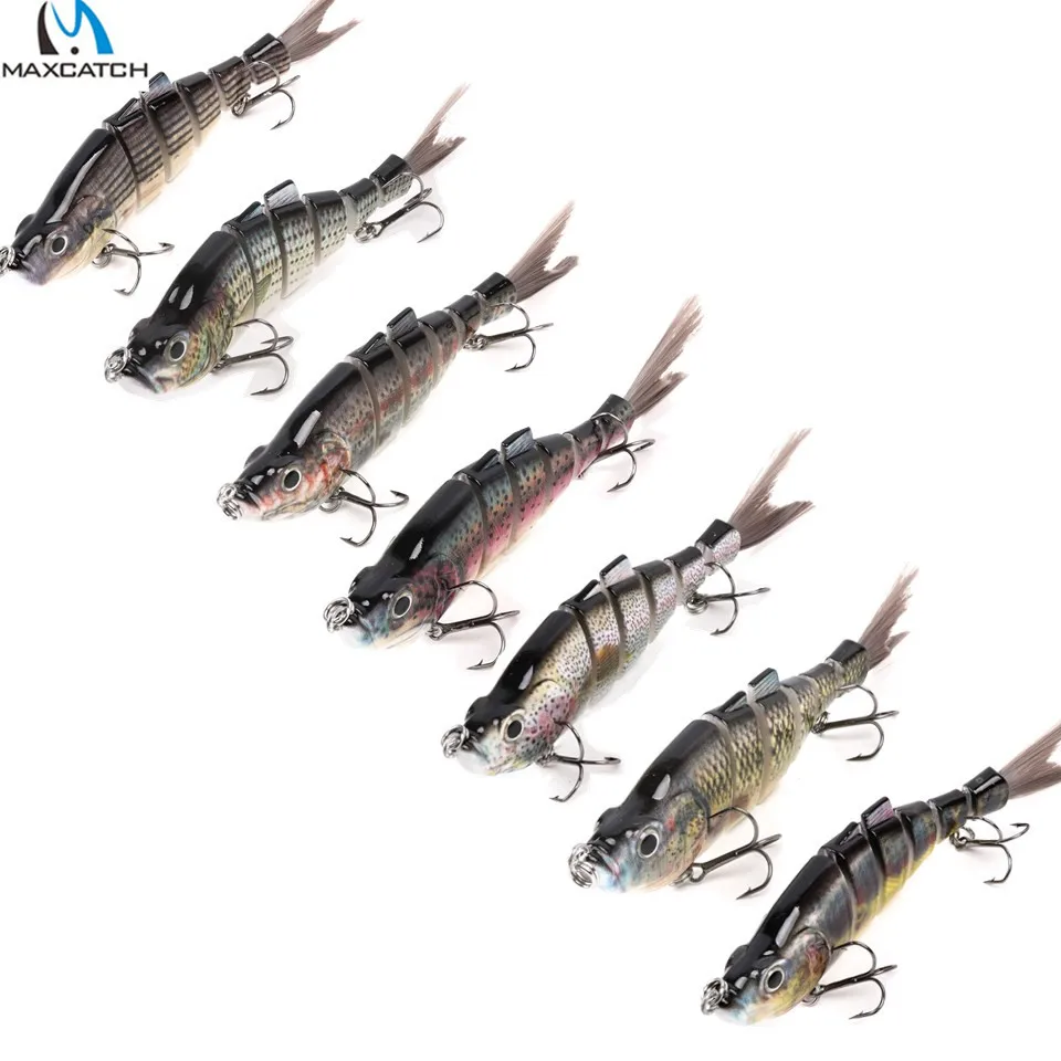 Maximumcatch 6 шарнирных секций Swimbait жесткие рыболовные приманки с VMC крючками 7 видов